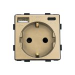 Modul Priza Simpla + USB-A + USB-C LUXION - imagine 2