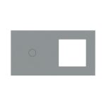 Panou Intrerupator Simplu cu Touch si Priza Simpla Din Sticla LUXION - imagine 2