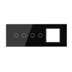 Panou Intrerupator Dublu + Dublu cu Priza LIVOLO din Sticla, Standard Italian - 6/7M - imagine 2