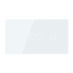 Panou Intrerupator Dublu + Dublu cu Touch LIVOLO din Sticla, Standard Italian - 4M - imagine 2