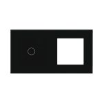 Panou Intrerupator Simplu cu Touch si Priza Simpla Din Sticla LUXION - imagine 2