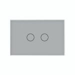 Panou Intrerupator Dublu cu Touch LIVOLO Din Sticla, Standard Italian - imagine 2