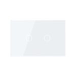 Panou intrerupator dublu cu touch Livolo din sticla, standard Italian - Serie noua - imagine 2