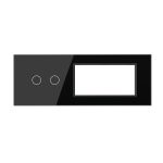 Panou Intrerupator Dublu cu 2 Prize LIVOLO din Sticla, Standard Italian - 6/7M - imagine 2