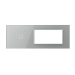 Panou Intrerupator Simplu cu 2 Prize LIVOLO din Sticla, Standard Italian - 6/7M - imagine 2