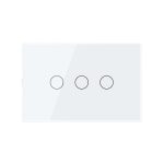 Panou intrerupator triplu cu touch Livolo din sticla, standard Italian - Serie noua - imagine 2