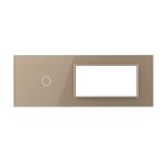 Panou Intrerupator Simplu cu 2 Prize LIVOLO din Sticla, Standard Italian - 6/7M - imagine 2