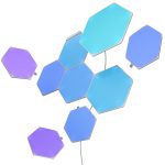 Kit 9 Panouri luminoase Nanoleaf Shapes Hexagons, 16 Milioane culori, Tehnologie LED RGBW, Cablu 2.5 m - imagine 3
