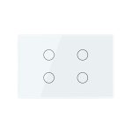 Panou intrerupator cvadruplu cu touch Livolo din sticla, standard Italian - Serie noua - imagine 2