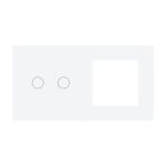 Panou Intrerupator Dublu cu Touch si Priza Simpla Din Sticla LUXION - imagine 2