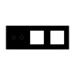 Panou Intrerupator Dublu cu Touch si 2 Prize Din Sticla LUXION - imagine 2