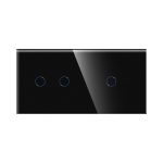 Panou Intrerupator Dublu + Simplu cu Touch Din Sticla LUXION - imagine 2