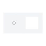 Panou Intrerupator Simplu cu Touch si Priza Simpla Din Sticla LUXION - imagine 2