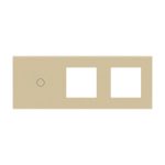 Panou Intrerupator Simplu cu Touch si 2 Prize Din Sticla LUXION - imagine 2