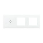 Panou Intrerupator Simplu cu Touch si 2 Prize Din Sticla LUXION - imagine 2