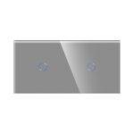 Panou Intrerupator Simplu + Simplu cu Touch Din Sticla LUXION - imagine 2