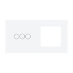 Panou Intrerupator Triplu cu Touch si Priza Simpla Din Sticla LUXION - imagine 2