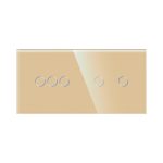 Panou Intrerupator Triplu + Dublu cu Touch Din Sticla LUXION - imagine 2