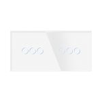 Panou Intrerupator Triplu + Triplu cu Touch Din Sticla LUXION - imagine 2