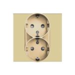 Priza Dubla LUXION cu Rama din Sticla Pentru Doza Simpla - imagine 2