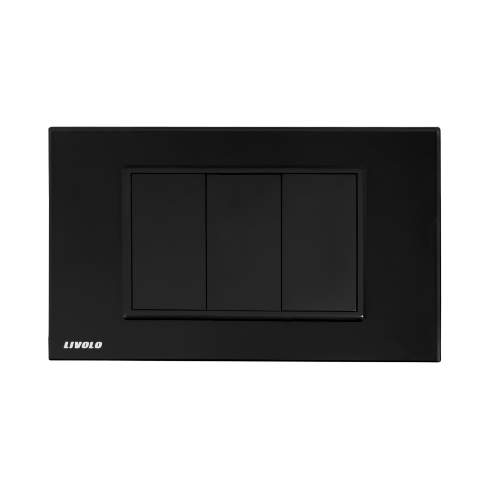 002-priza-blank-livolo-vl-c900-82-negru.jpg Priza blank - goala Livolo cu rama din sticla - standard italian - imagine 1