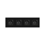 Priza Cvadrupla LUXION cu rama din sticla - imagine 2