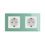 Priza dubla Livolo cu rama din sticla - imagine 2