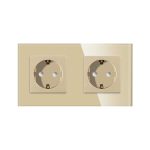 Priza Dubla cu Rama din Sticla LUXION - imagine 2