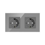 Priza Dubla cu Rama din Sticla LUXION - imagine 2