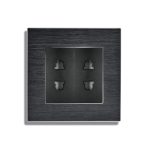 Priza Dubla cu Module Inguste cu Rama din Aluminiu LUXION - imagine 2