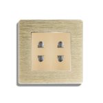 Priza Dubla cu Module Inguste cu Rama din Aluminiu LUXION - imagine 2