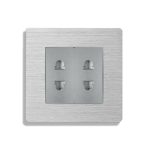 Priza Dubla cu Module Inguste cu Rama din Aluminiu LUXION - imagine 2