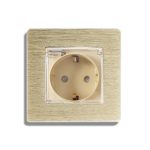 Priza Simpla cu Capac de Protectie LUXION cu rama din aluminiu - imagine 2