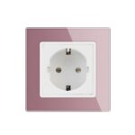 Priza simpla Livolo cu rama din sticla - imagine 2