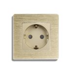 Priza Simpla LUXION cu rama din aluminiu - imagine 2