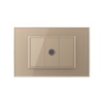 Priza Simpla TV Livolo cu Rama din Sticla - Serie Noua - imagine 2