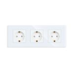 Priza Tripla cu Rama din Sticla LUXION - imagine 2