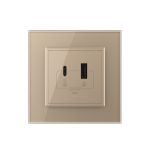 Priza USB-A + USB-C cu Rama Din Sticla LIVOLO - Serie Noua - imagine 2