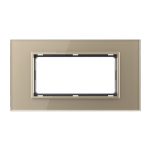 Rama din sticla Livolo standard Italian 4 module - Serie noua - imagine 2