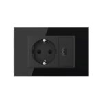 Priza simpla cu USB Livolo standard italian - imagine 2