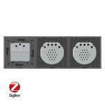 Intrerupator LIVOLO simplu+simplu ZigBee cu touch si priza din sticla ZigBee, Control de pe telefon - imagine 3