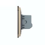 Intrerupator Simplu Cap Scara / Cruce Wi-Fi cu Touch LIVOLO, standard italian – Serie Noua - imagine 3