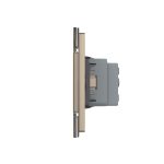 Intrerupator Simplu + Priza LIVOLO cu Rama Din Sticla, Standard Italian, 4M - imagine 3