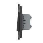 Intrerupator Simplu Mecanic Cap Cruce, 2 Module LIVOLO cu Rama din Sticla - Serie Noua - imagine 3