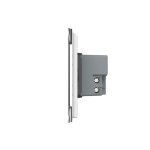 Intrerupator cvadruplu cap scara / cruce cu touch Livolo din sticla, standard Italian - Serie noua - imagine 3