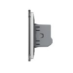 Intrerupator Dublu Draperie cu Touch LIVOLO din Sticla - Protocol ZigBee EC - imagine 3