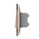 Intrerupator Dublu Mecanic Cap Cruce LIVOLO cu Rama din Sticla - Serie Noua - imagine 3