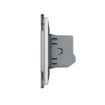 Intrerupator Dublu Cap Scara / Cruce cu Touch LIVOLO cu Rama din Sticla - Protocol Zigbee EC - imagine 3