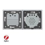Intrerupator simplu ZigBee + priza simpla ZigBee, Livolo cu rama din sticla, Control de pe telefon - imagine 3