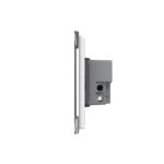 Intrerupator triplu cap scara / cruce cu touch Livolo din sticla, standard italian - Serie noua - imagine 3
